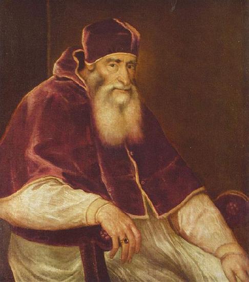 TIZIANO Vecellio Portrat des Papst Paul III. Farnese oil painting picture